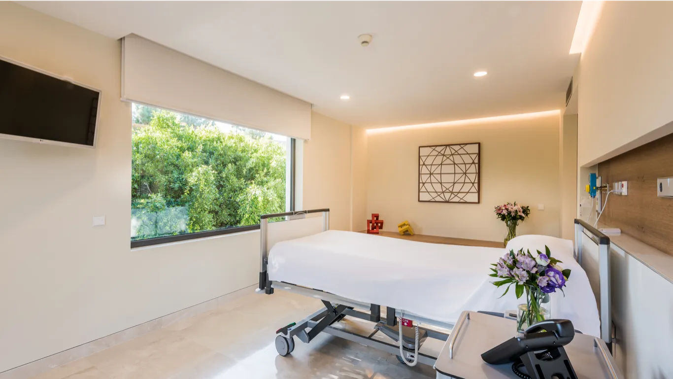 Recovery room for Facialteam FFS patients in hospital HC in Marbella, Spain