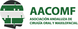Logotipo de la AACOMF (Asociación Andaluza de Cirugía Oral y Maxilofacial) afiliada a Facialteam Cirugía de Feminización Facial