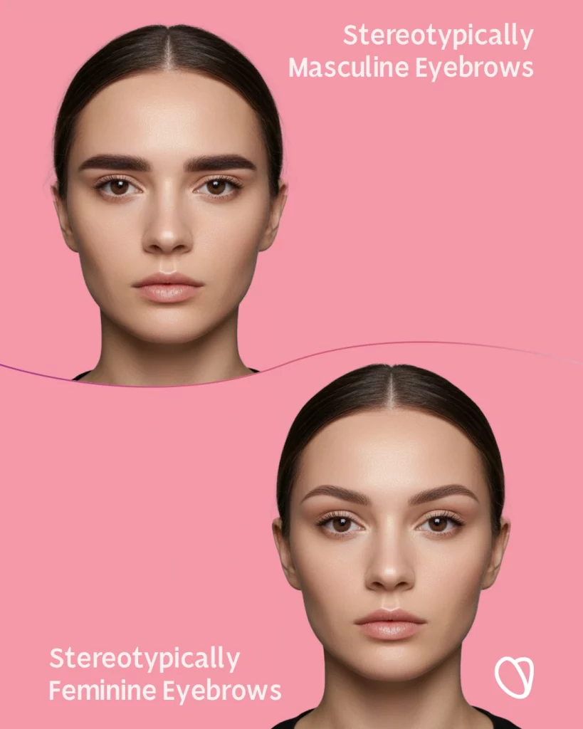 Las cejas como marcadores de género